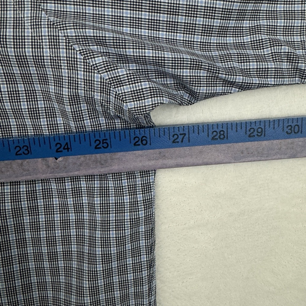 Ralph Lauren Blake Shirt Men Large Blue Grey Plaid Short Sleeve Cotton Button Up - Picture 5 of 9